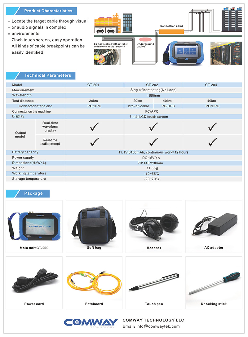 COMWAY CT-200 Series Cable Seeker