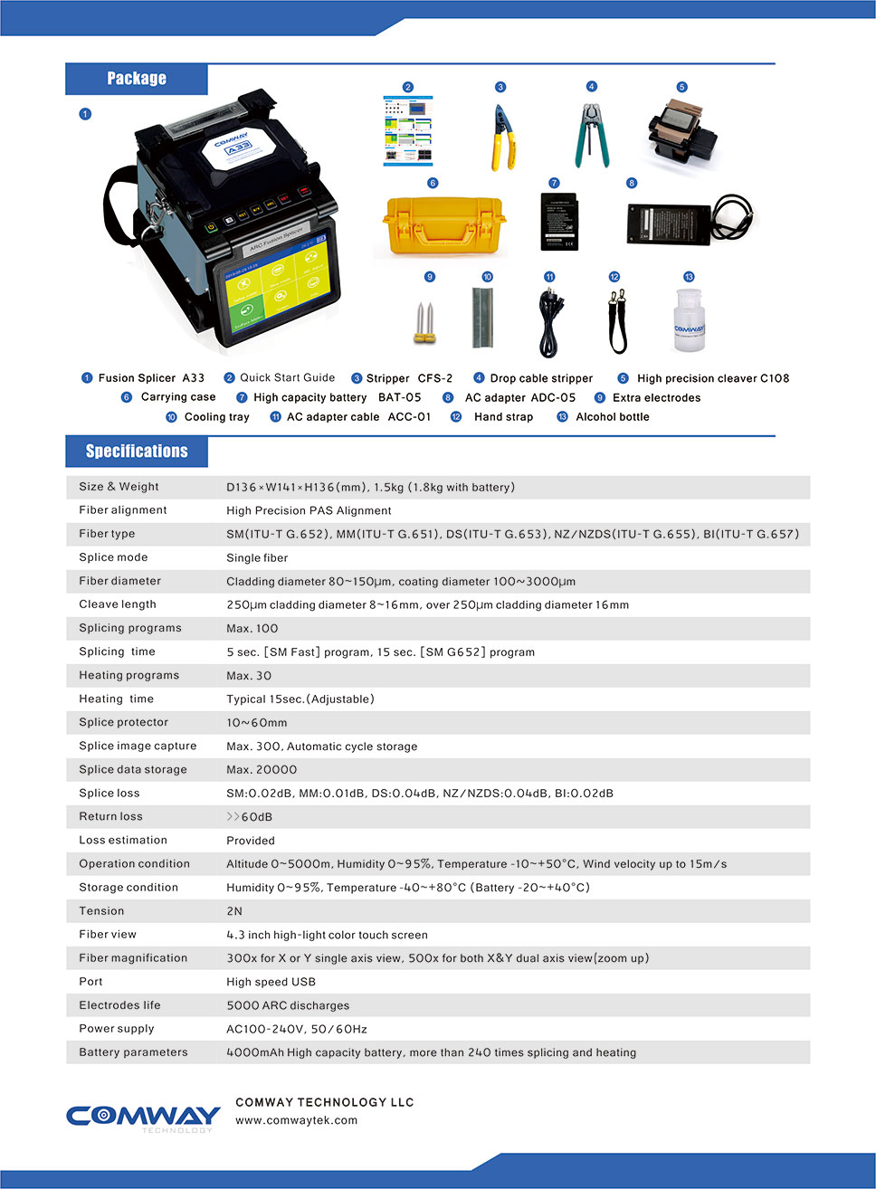  fusion splicer  A33 